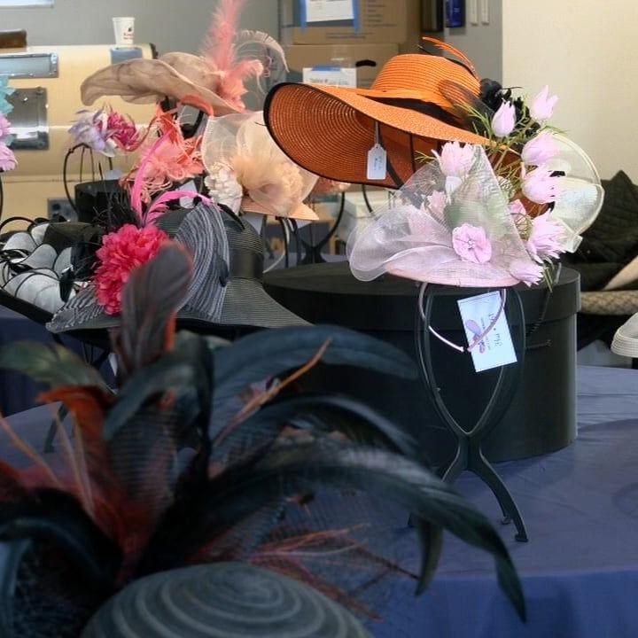Kosair for Kids volunteers put finishing touches on Kentucky Derby hats, fascinators for Hats On for Healing auction